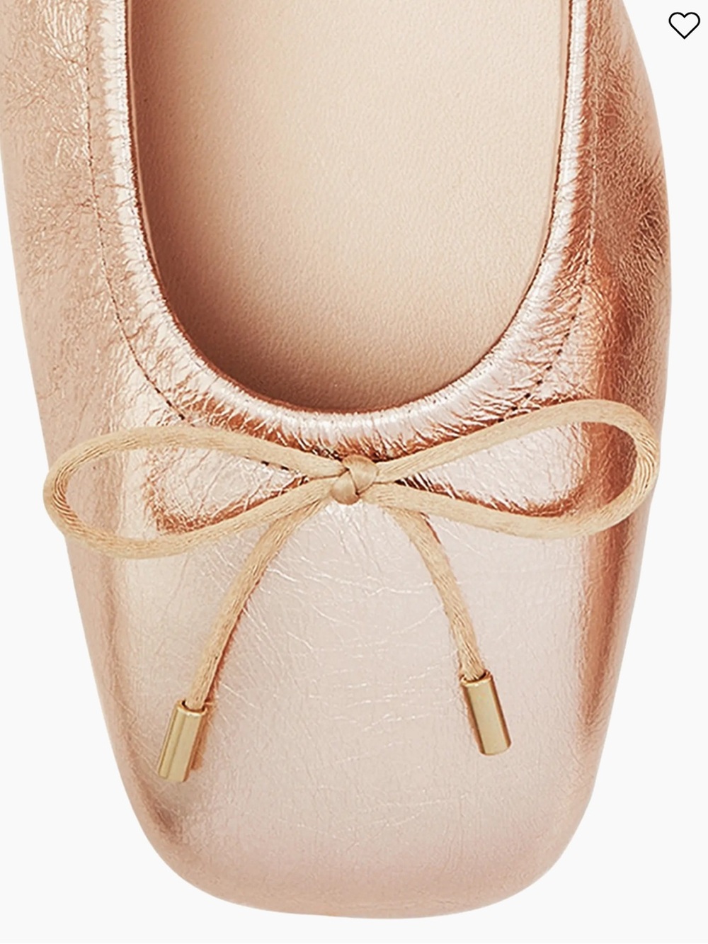 Stuart Weitzman Ballet Flats Metallic Rose Gold - Picture 2 of 11